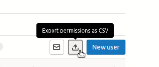 The user permission export button.